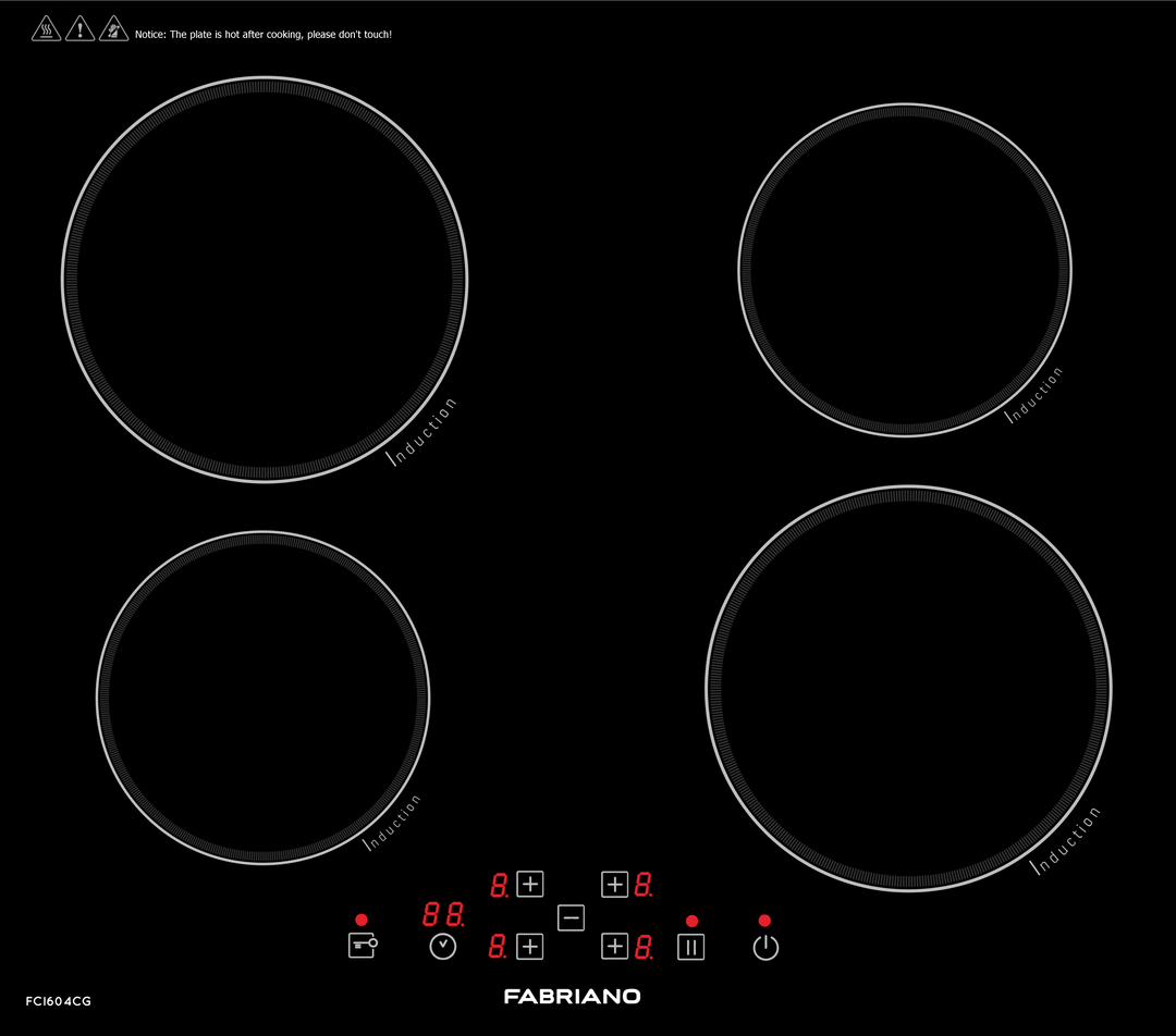 Fabriano 60 cm Built-in Induction Cooktop FCI604CG